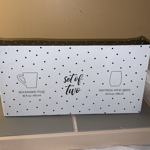 😎 HOME ESSENTIALS Gift Set: Rise & Shine Mug + Relax & Unwind Glass NIB - Picture 10 of 15